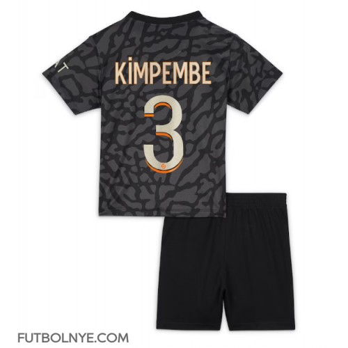 Camiseta Paris Saint-Germain Presnel Kimpembe #3 Tercera Equipación para niños 2023-24 manga corta (+ pantalones cortos)